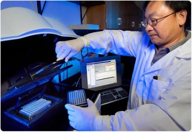 CDC microbiologist Dr Cheng-Yen Chen, was shown preparing a pyrosequencing experiment in order to differentiate between Chlamydia trachomatis L-serovars responsible for lymphogranuloma venereum (LGV), and other chlamydial serovars. Organisms of the same genus are further subdivided into serovars, or serotypes, which group these organisms based upon their constituent intracellular antigenic profiles. Image Credit:  CDC/ Hsi Liu, Ph.D., MBA, James Gathany
