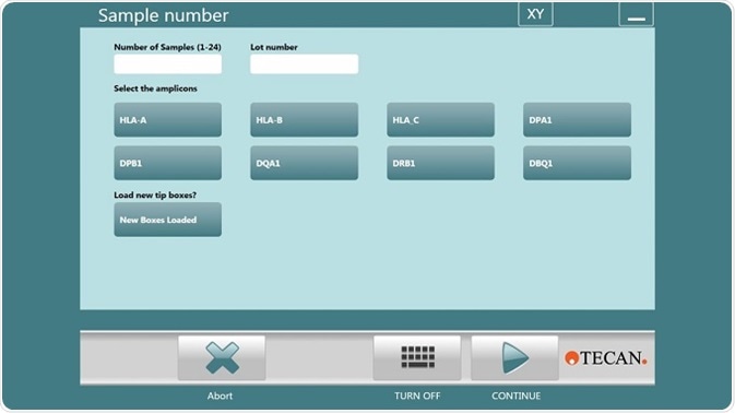 Tecan’s TouchTools user interface enables simple selection of sample number and the loci to be amplified.