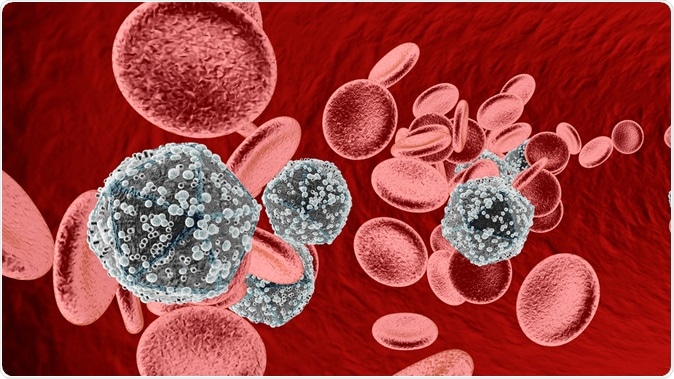 Anatomically correct HIV Virus floating in the bloodstream. 3D Illustration. Image Credit: Spectral-Design / Shutterstock