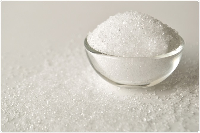 Edulcorante do Xylitol - substituto do açúcar. Crédito de imagem: Akvals/Shutterstock