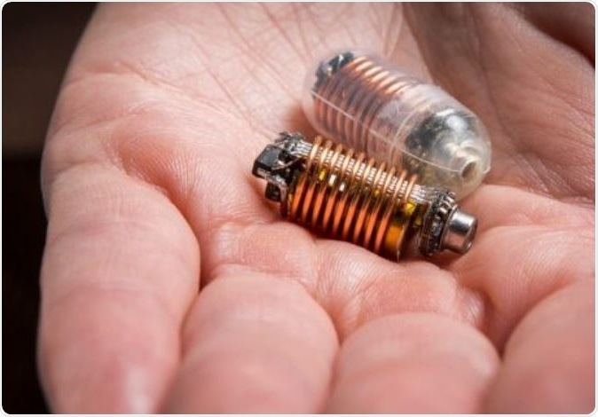 A close up of the swallowable sensor. Photo: Peter Clarke/RMIT University
