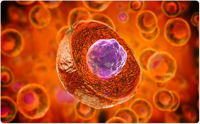 Skin cell - brown - illustration by Giovanni Cancemi