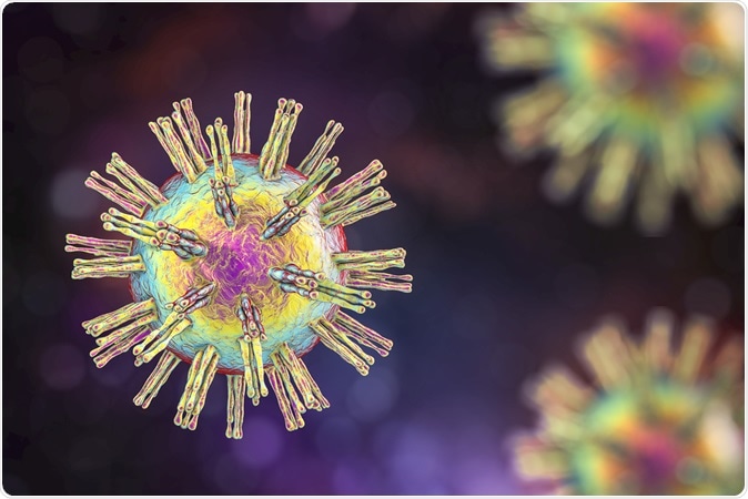 Human Herpes simplex virus 3D illustration. Image Credit: Kateryna Kon / SHutterstock