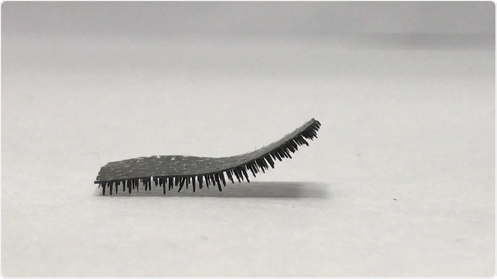 A novel tiny, soft robot with soft caterpillar-like legs which is adaptable to adverse environment and can carry heavy load was developed.