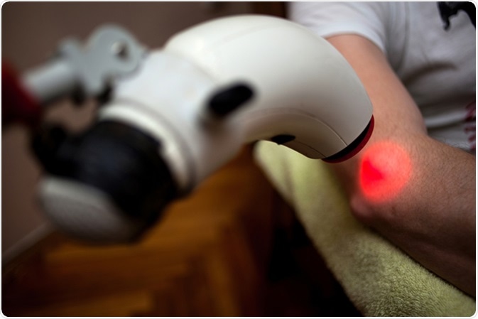 Infrared treatment for rehabilitation orthopedic medical care. Image Credit: VP Photo Studio / Shutterstock
