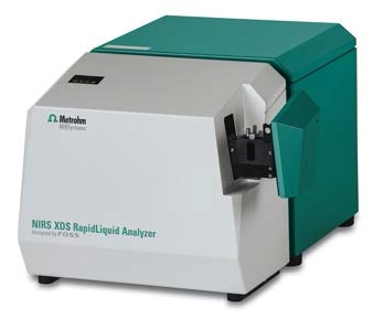 A NIRS XDS RapidLiquid Analyzer was used to collect the spectral data of samples in transmission mode covering the full Vis-NIR wavelength range of 400–2500 nm.