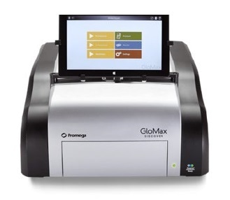 The Promega GloMax® Discover System. The GloMax® Discover is a multimode reader that accepts plate types ranging from 6-well to 384-well multi-well plates. The instrument is operated by using integrated tablet PC containing enhanced software with an intuitive graphical interface. Quick-read functions and preloaded detection protocols enable fast data generation. Drag and drop functionality expedites the creation of customized detection protocols.