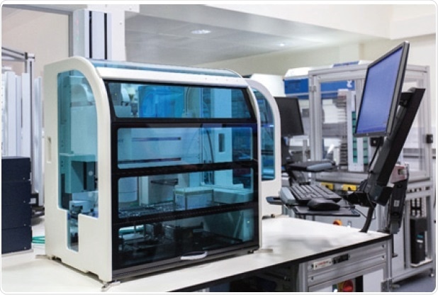 Integrated Cybio® FeliX pipetting platform in SynbiCITE’s London DNA Foundry laboratory at Imperial College London.