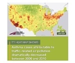 Interactive heat map shows childhood asthma burden caused by air pollution