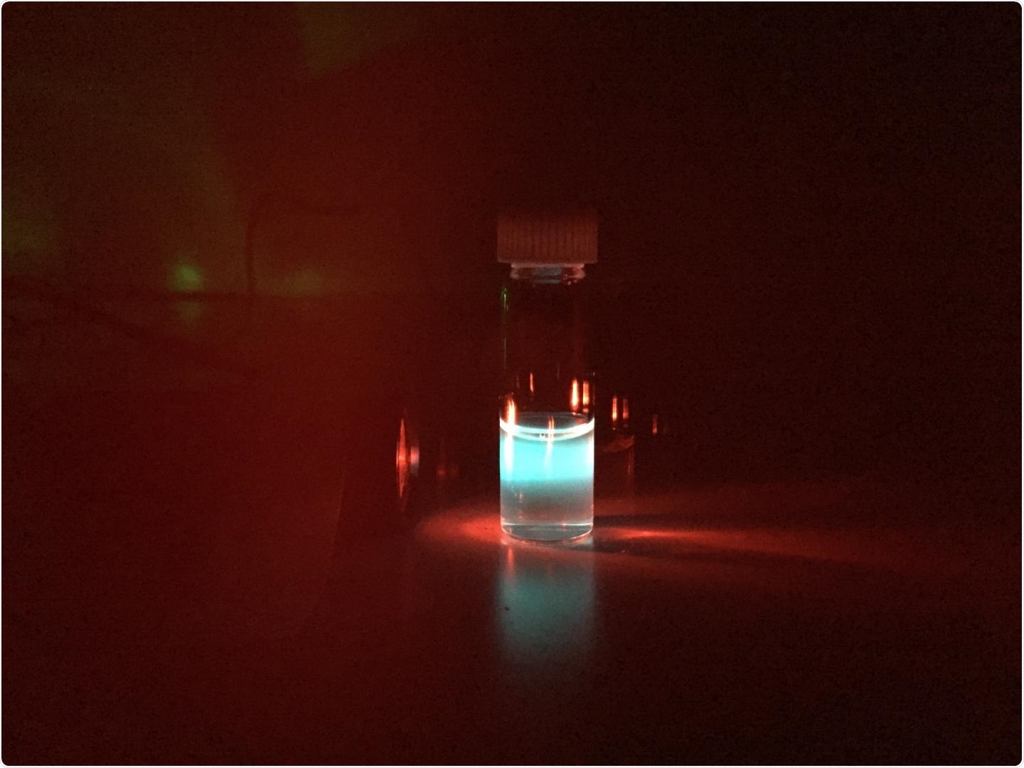 Organic nanoparticles in a vial