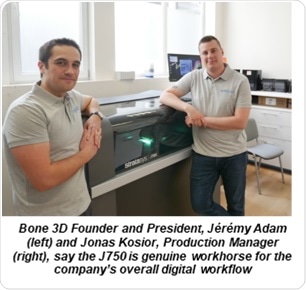 Bone 3D selects Stratasys J750 3D Printer to produce highly precise medical models