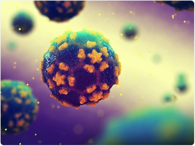 Polio/Poliomyelitis, an infectious disease caused by the poliovirus, 3d illustration Credit: nobeastsofierce  / Shutterstock