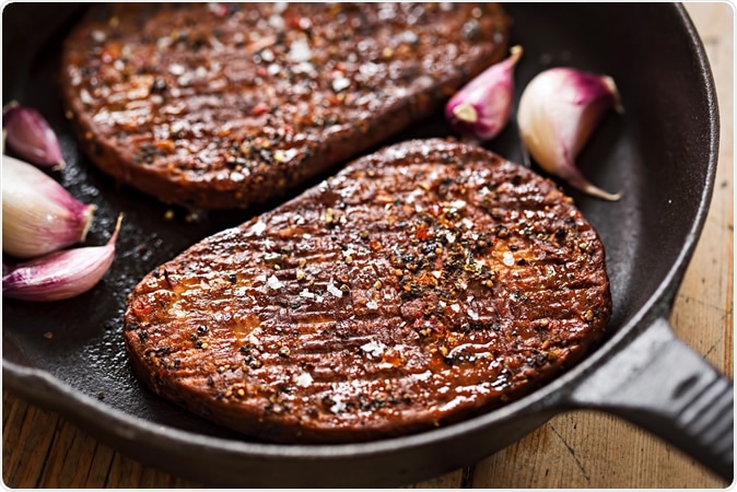 Meet free grillsteak, made with Mycoprotein, in pepper coating. Image Credit: Bartosz Luczak / Shutterstock