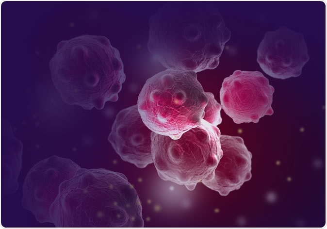 Digital 3d illustration of cancer cells. Image Credit: Jovan Vitanovski / Shutterstock