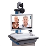 Telehealth Computer Cart with Integrated Video Conferencing