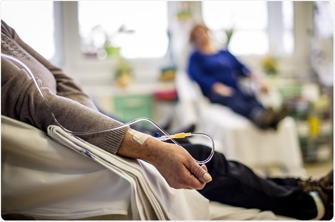 Cancer patients receiving chemotherapy treatment. Image Credit: Napocska / Shutterstock