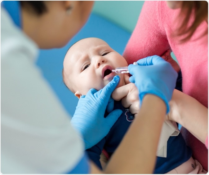 Oral vaccination against rotavirus infection. Image Credit: Gorlov-KV / Shutterstock
