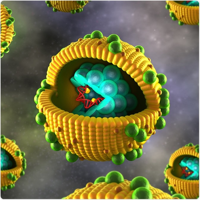 Hepatitis Virus Cell in detailed view. Image Credit: decade3d - anatomy online / Shutterstock