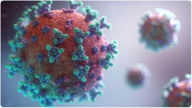 A DZIF research group led by Prof. Florian Klein at the Institute of Virology of Cologne University Hospital is working on identifying and using antibodies to prevent and treat SARS-CoV-2 infections. The picture shows coronaviruses. Image Credit: Fusion Medical Animation