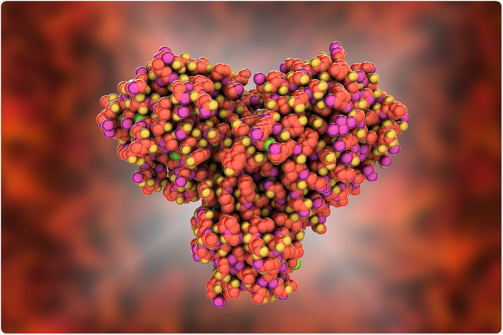 Molecule of SARS-CoV-2 coronavirus main protease, 3D illustration. Image Credit: Kateryna Kon / Shutterstock