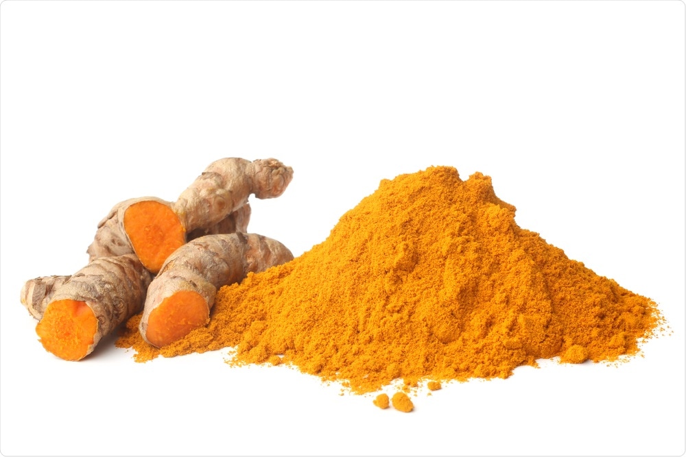 Curcumin is a bright yellow chemical produced by Curcuma longa plants. It is the principal curcuminoid of turmeric (Curcuma longa), a member of the ginger family, Zingiberaceae. It is sold as an herbal supplement, cosmetics ingredient, food flavoring, and food coloring.. Image Credit: Olga Popova