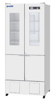 Pharmaceutical refrigerator with freezer for  reliable storage of samples