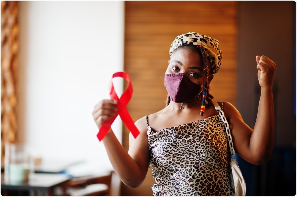 Woman supporting HIV