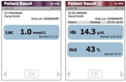 Capillary blood testing for lactate, Hb, and Hct with the StatStrip® LAC/Hb/Hct