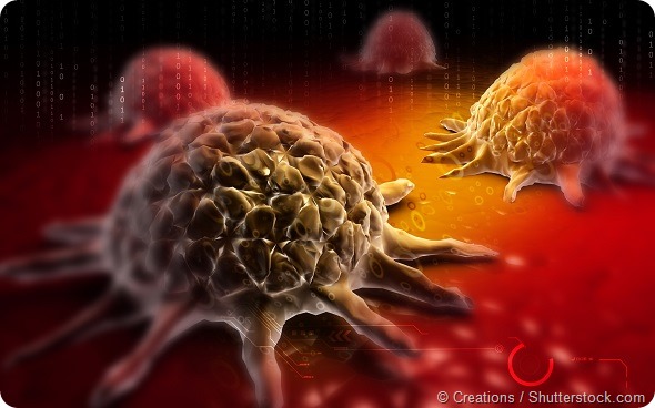 Digital Illustration of Cancer cell in colour background - Creations 590