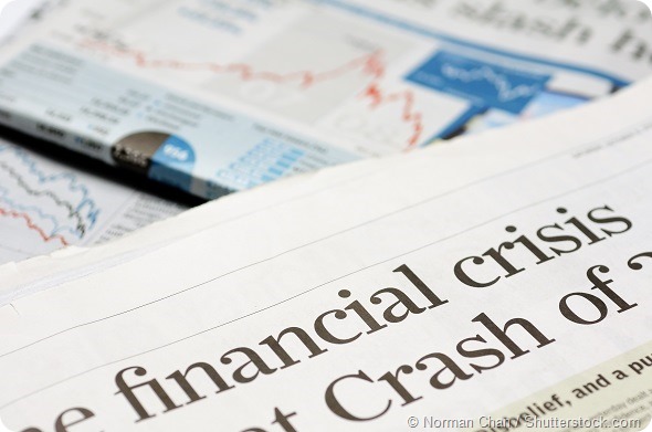 Newspaper headlines - financial crisis