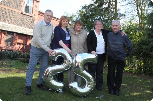 Staff and people supported at Inglenook one Community Integrated Cares first ever services celebrate the charitys 25th anniversary