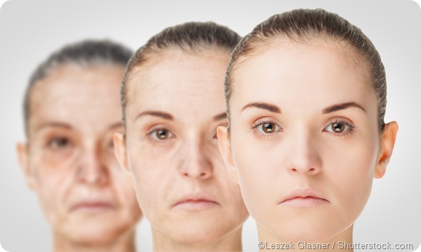 Women aging simulation