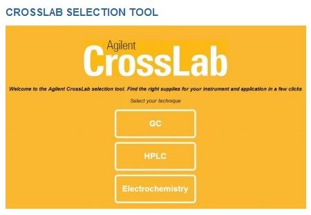 Agilent Crosslab selection tool