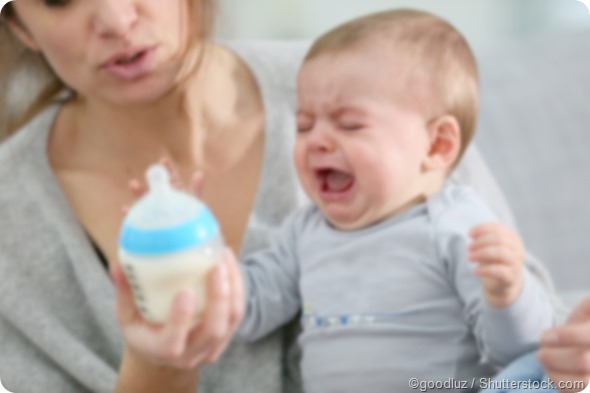feeding bottle crying baby