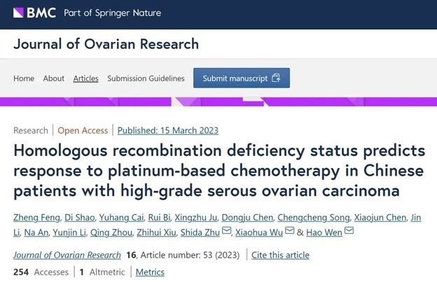 Predicating the sensitivity of platinum-based chemotherapy for ovarian cancer patients