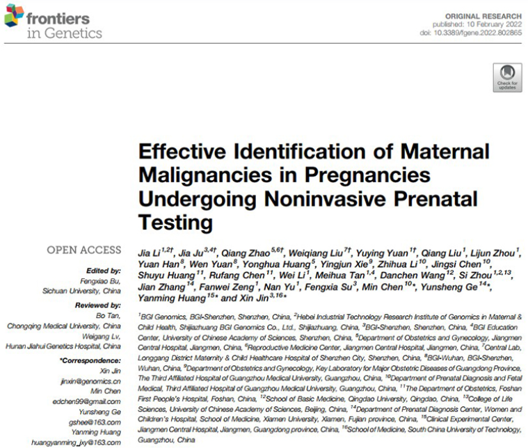 Genomics advances in non-invasive prenatal testing (NIPT) research