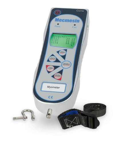 Myometer physiological muscle strength tester