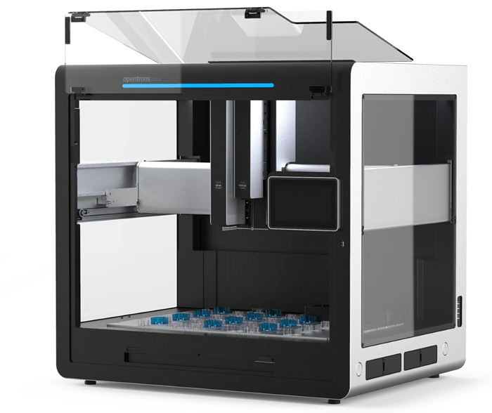 The Opentrons Flex, a new lab automation platform that is highly modular and able to automate a variety of different life science workflows.