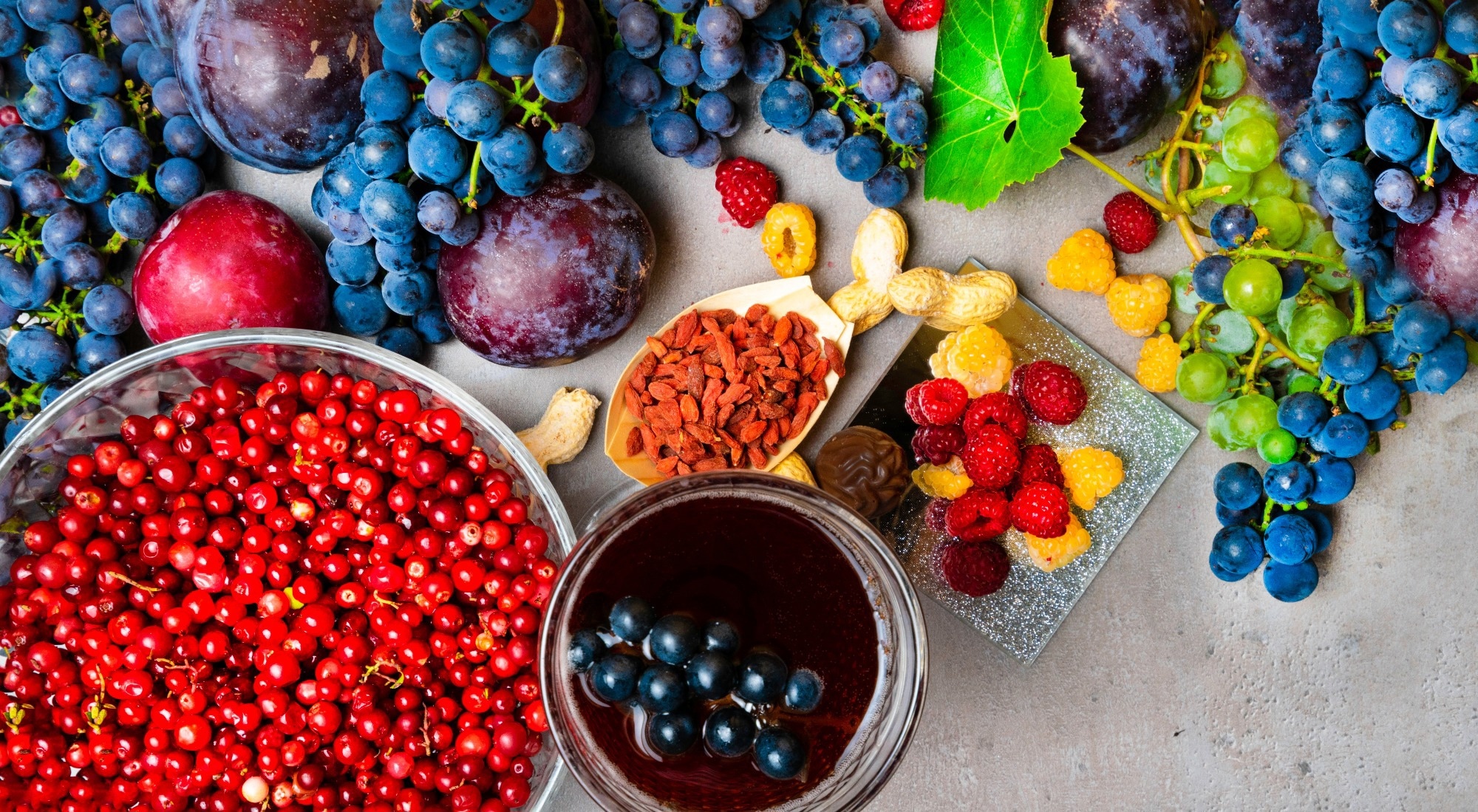 Food rich in resveratrol. Image Credit: DIVA.photo / Shutterstock