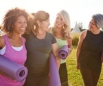 What factors are associated with improved physical health and function during midlife among women?
