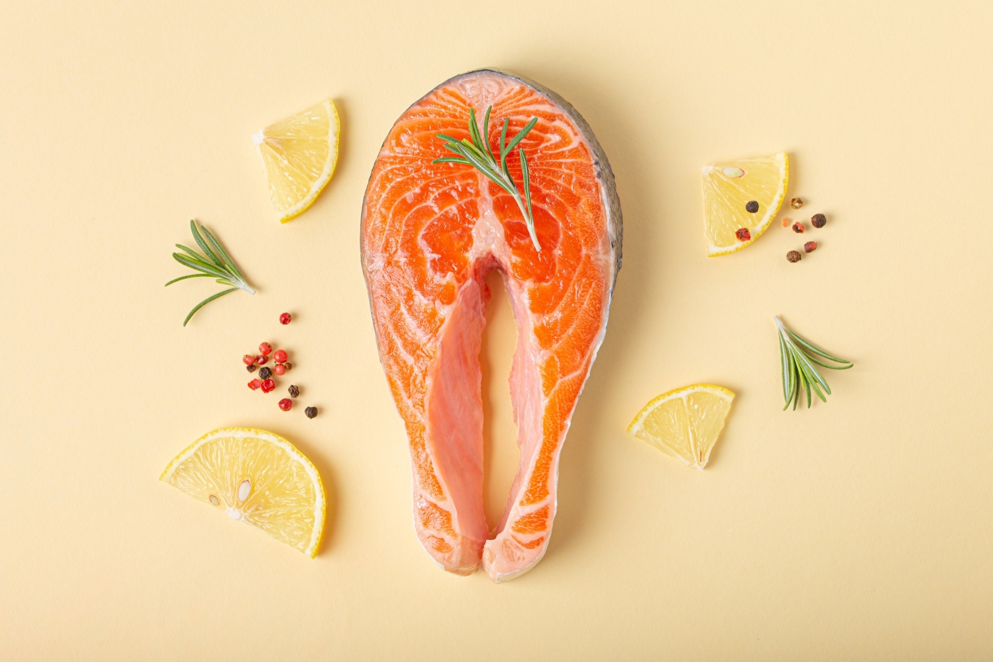 Study: Salmon diet-specific compounds and their metabolites are increased in human plasma and associated with cardiometabolic health indicators following a Mediterranean-style diet intervention.  Image credit: Elena Eryomenko / Shutterstock