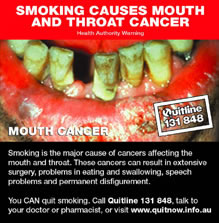 An Australian Quit Smoking Message from a cigarette package