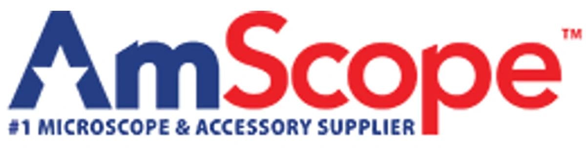 AmScope logo.